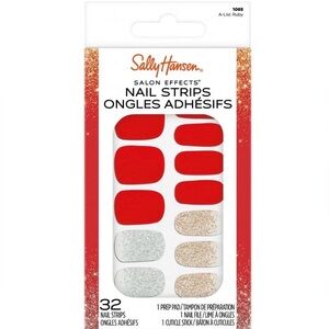 Red and Silver/Gold Nail Strips